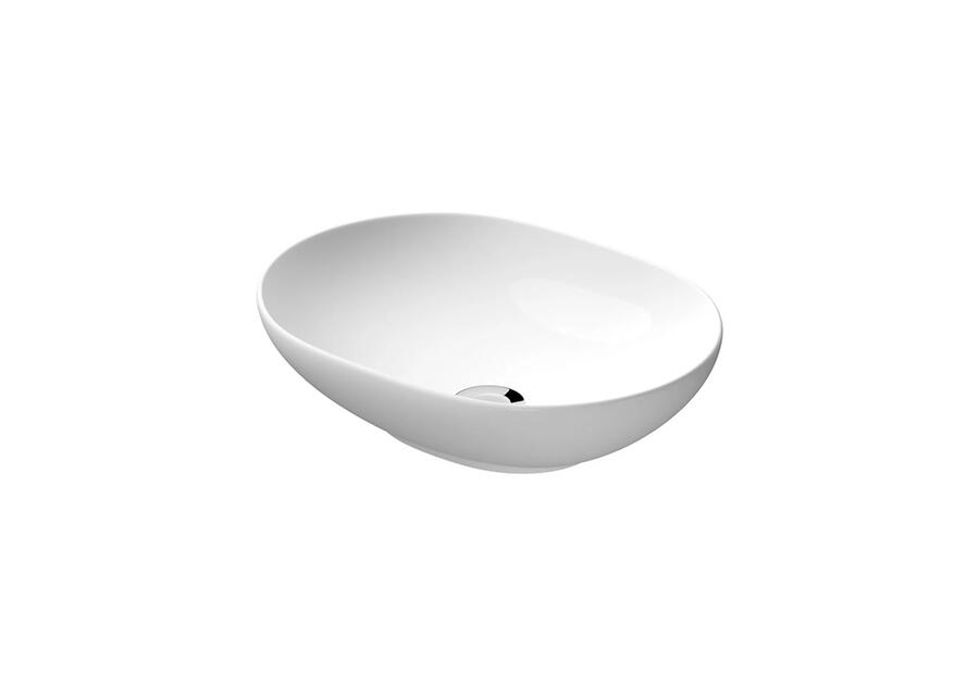Zdjęcie: umywalka nablatowa cersanit savio 50 cm owalna biały połysk k711-006-pt